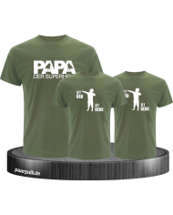 Papa Der Superheld 3er Familien T-Shirt