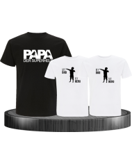 Papa Der Superheld 3er Familien T-Shirt