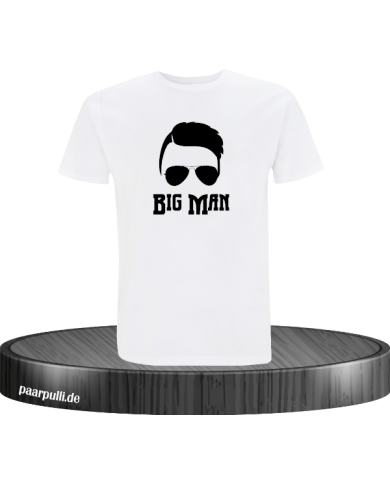 Big Man T-Shirt Weiß Herren Größe M Big Man T-Shirt Weiß Herren Größe M