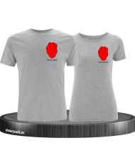 Herz Datum T-Shirt Partnerlook Sed
