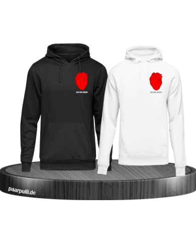 Herz Datum Pullover Partnerlook Sed Herz Datum Pullover Partnerlook Sed