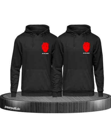 Herz Datum Pullover Partnerlook Sed Herz Datum Pullover Partnerlook Sed