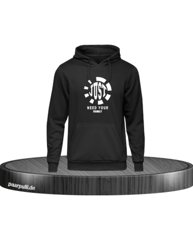 JUST Need Your Family Pulli Schwarz in Größe M JUST Need Your Family Pulli Schwarz in Größe M