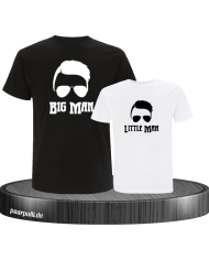 Vater und Sohn T-Shirt-Set  Big Man / Little Man