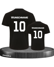 Vater und Sohn Set mit Wunschnamen und Zahl