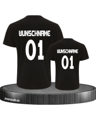 Vater Tochter Set  mit Wunschnamen und Zahl