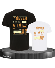 Never gonna give you up T-Shirts für Vater und Sohn