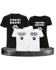 Mam Papa Bear Familienlook T-Shirt Set.