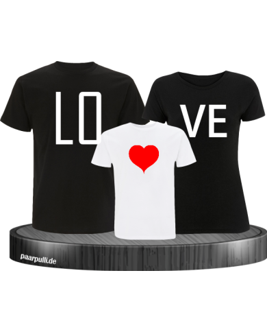 LOVE mit Herzem Familienlook