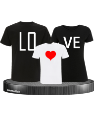 LOVE mit Herzem Familienlook