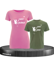 Mutter und Tochter Shirt Set rosa-Khaki