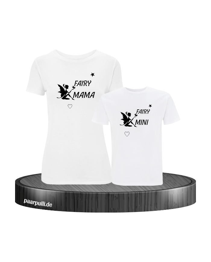 Mutter und Tochter Shirt Set Weiß