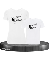 Mutter und Tochter Shirt Set Weiß