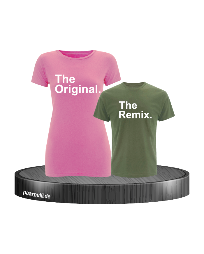 The Original The Remix T-Shirt Farbe Rosa Khaki