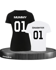 Mutter &Tochter Shirt-Set Farbe Schwarz Weiß