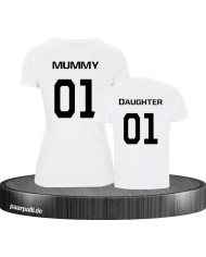 Mutter und Tochter T-Shirt Set Rosa / Pink