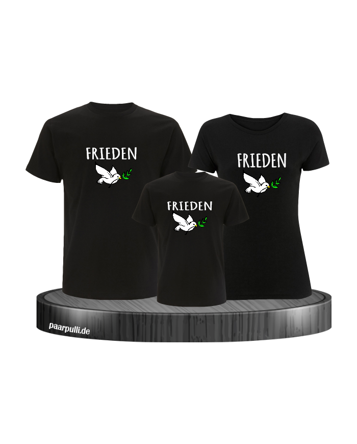 Frieden 3er Familienset T-Shirts