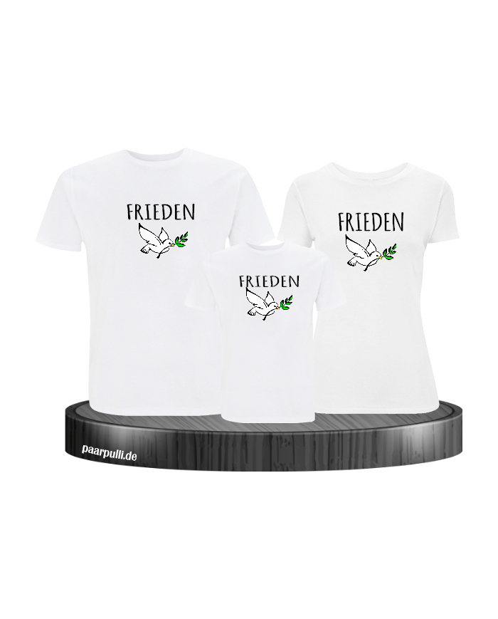 Frieden 3er Familienset T-Shirts