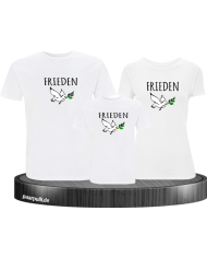 Frieden 3er Familienset T-Shirts
