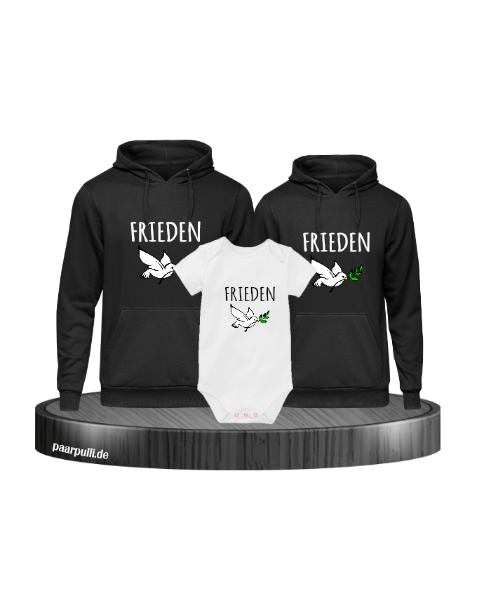 Frieden Family Set schwarz-weiß