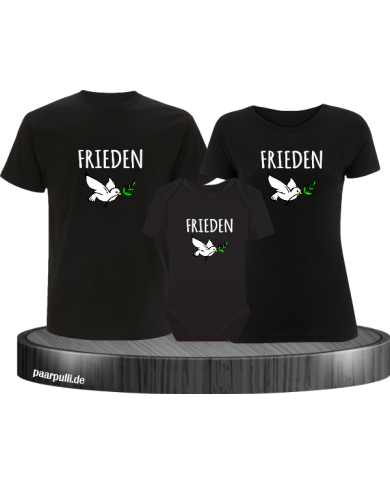 Freedom 3er Familienset T-Shirts mit  Babybody Freedom 3er Familienset T-Shirts mit  Babybody