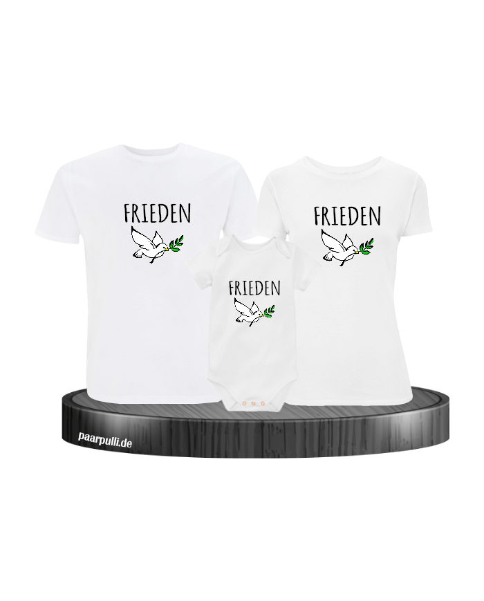Freedom 3er Familienset T-Shirts mit  Babybody