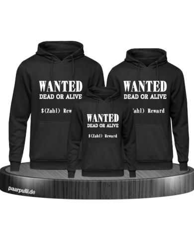 Wanted Schwarz 3er Hoodies Wanted Schwarz 3er Hoodies