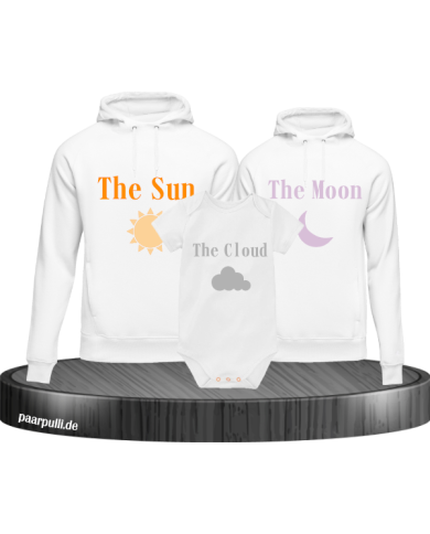 Wetter 3er Hoodie set mit Baby Body Weis Wetter 3er Hoodie set mit Baby Body Weis