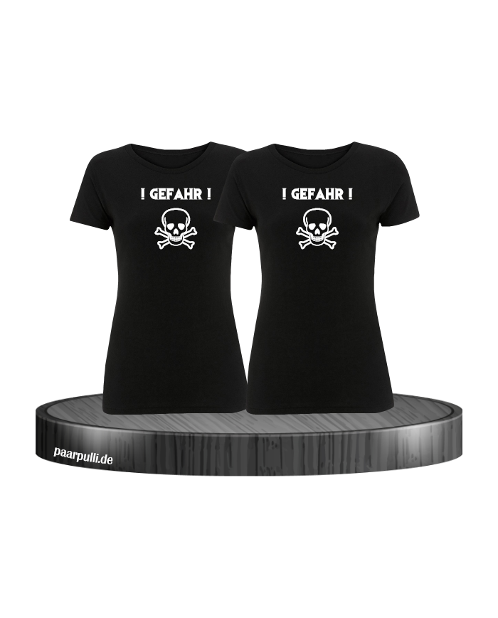 ! Gefahr ! Girlfriend T-Shirt Schwarz