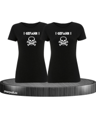! Gefahr ! Girlfriend T-Shirt Schwarz