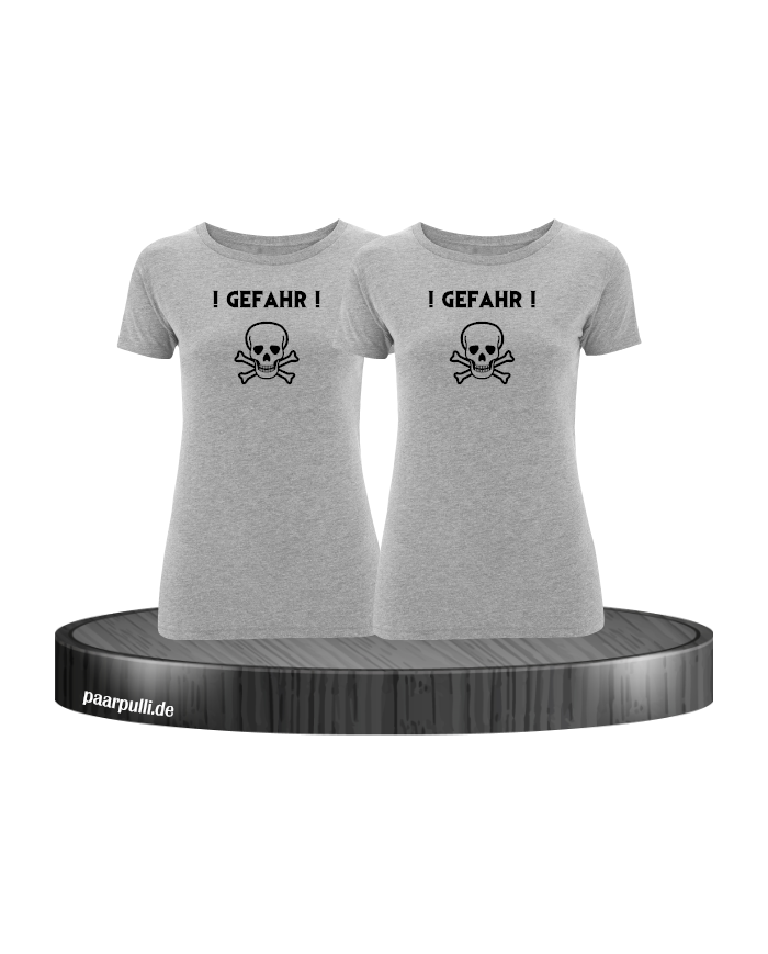 ! Gefahr ! Girlfriend T-Shirt Grau