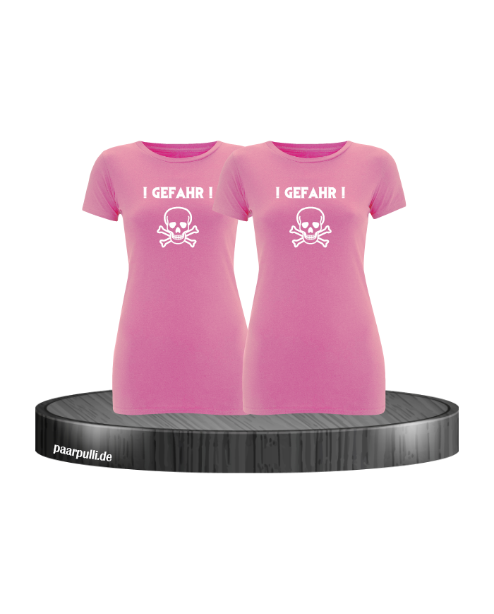 ! Gefahr ! Girlfriend T-Shirt Rosa