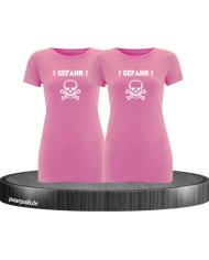 ! Gefahr ! Girlfriend T-Shirt Rosa
