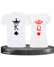 King Queen Partnerlook Set mit K und Q