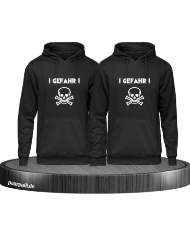 !Gefahr! Pullover Partnerlook Schwarz !Gefahr! Pullover Partnerlook Schwarz
