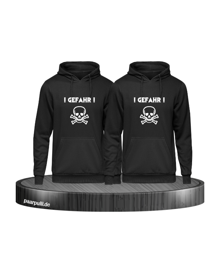 !Gefahr! Pullover Partnerlook Schwarz