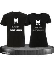 Pärchen-Shirt im Batman & Catwoman Stil