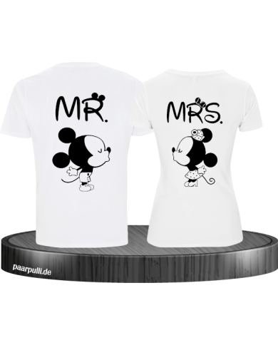 Mr und mrs bedruckt auf weiß t shirt couple set