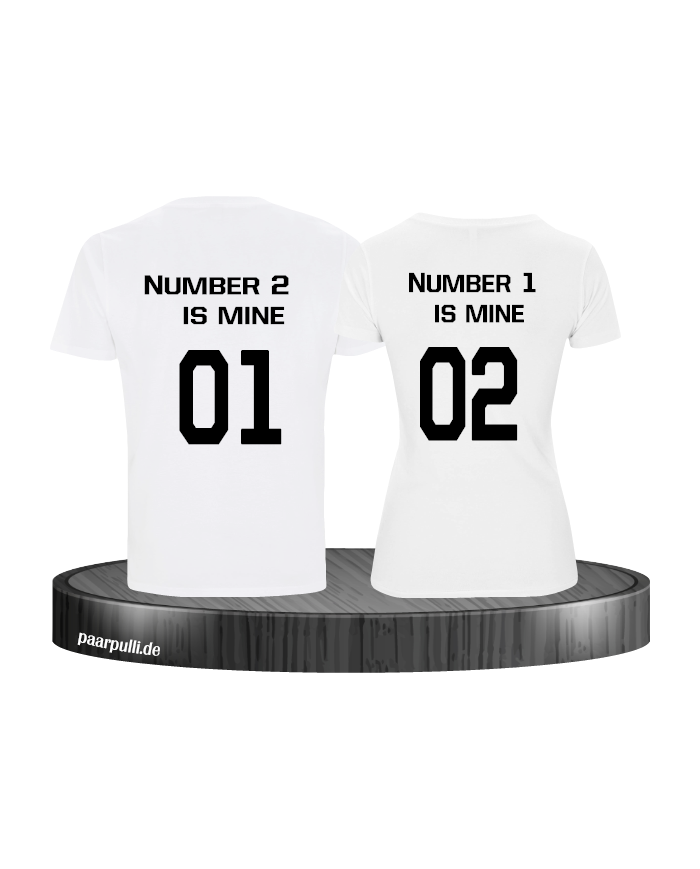 Love of Number 2er set T-Shirt weiß