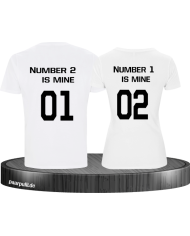 Love of Number 2er set T-Shirt weiß