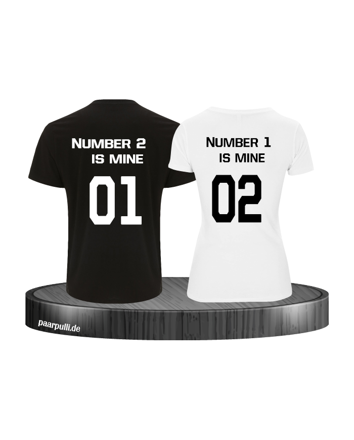 Love of Number 2er set T-Shirt Schwarz-weiß