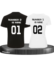 Love of Number 2er set T-Shirt Schwarz-weiß
