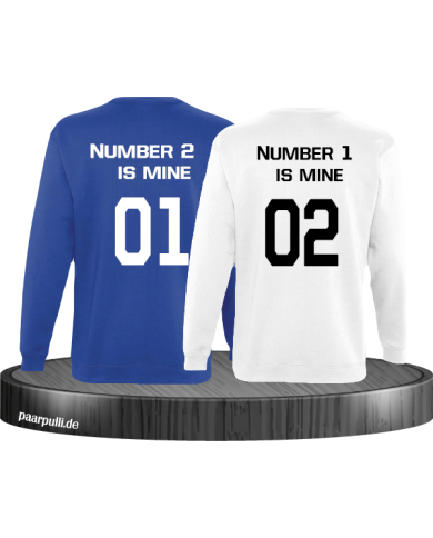 Number 2 and 1 Parnterlook Sweatshirt Set Number 2 and 1 Parnterlook Sweatshirt Set