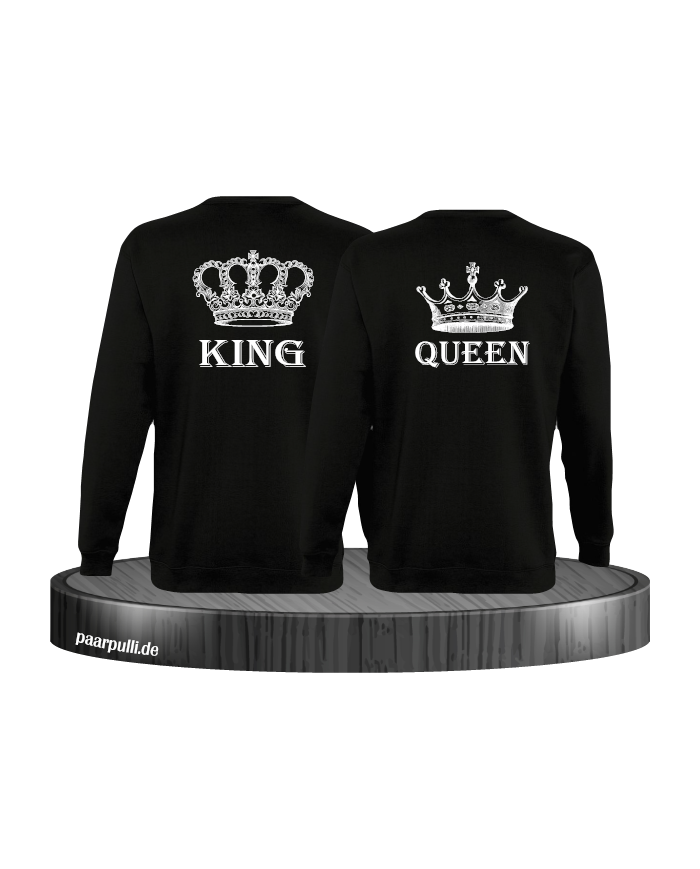 King Queen Krone Sweater in schwarz