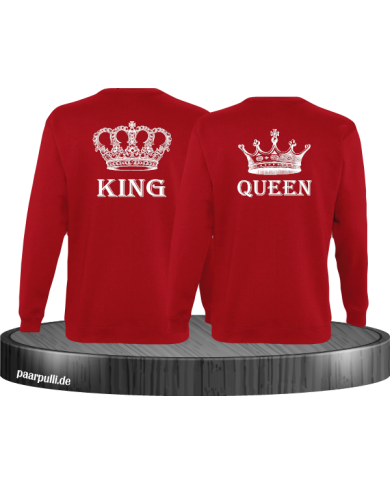 King Queen Krone Sweater in Rot King Queen Krone Sweater in Rot
