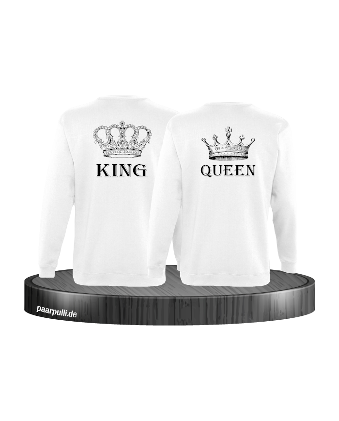 King Queen Krone Sweater in weiß