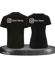Instagram Name T-Shirt 2er Couple Set