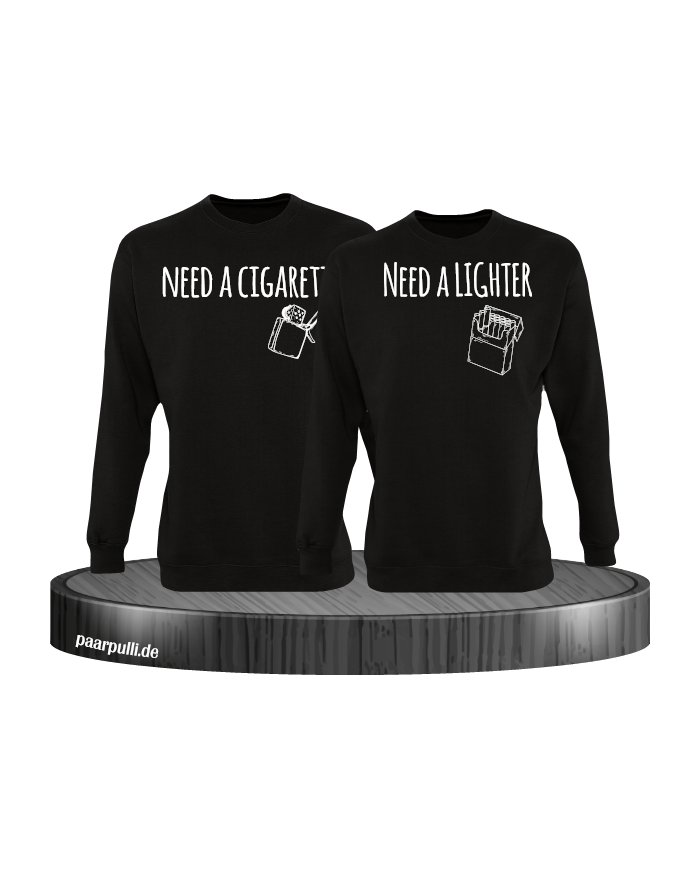 Need a Cigarette/Lighter 2er Set Sweatshirt Schwarz