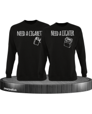 Need a Cigarette/Lighter 2er Set Sweatshirt Schwarz