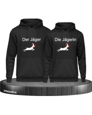 Jäger/Jägerin Kapuzenpullover 2er Set im Partnerlook Design